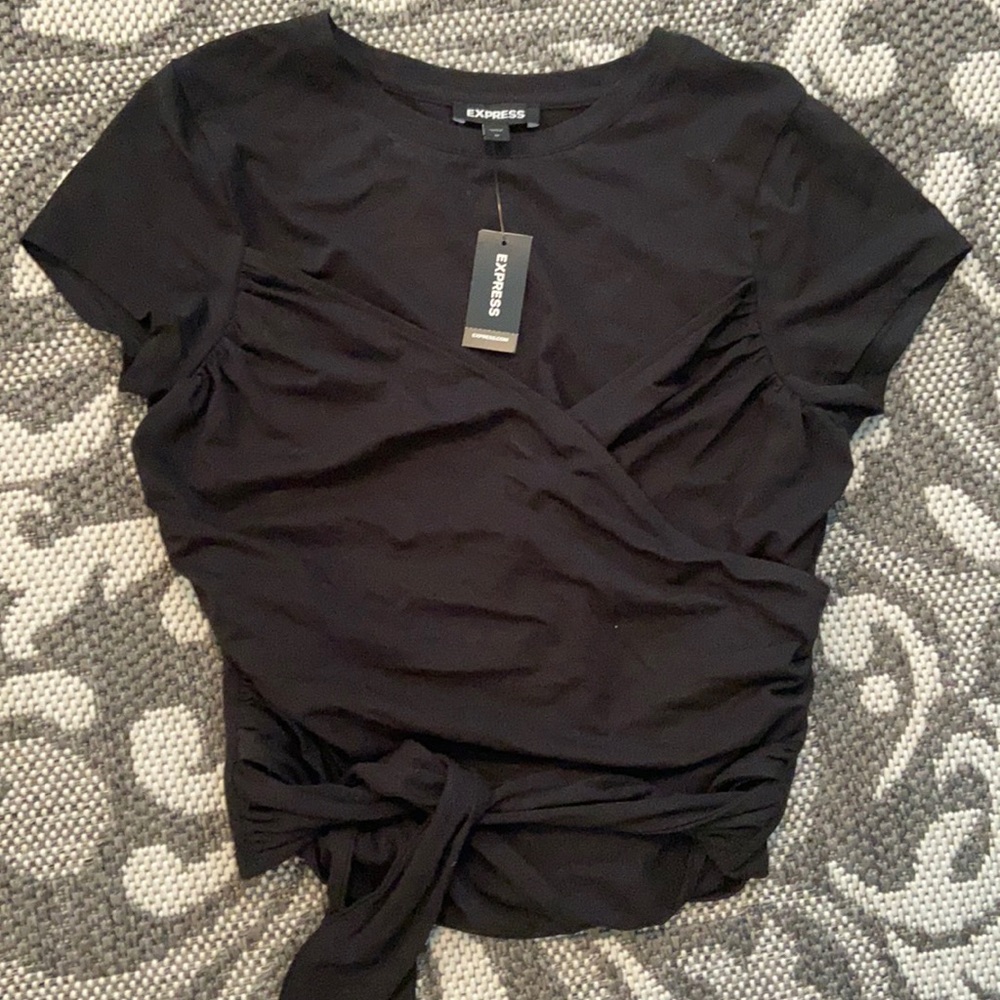 Faux wrap shirt